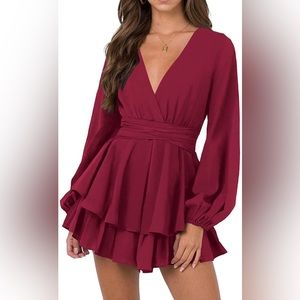 Burgundy dress